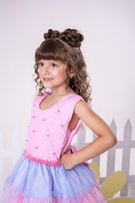 Vestido Ysa Kids Lauren Rosa - Colorido - Candy