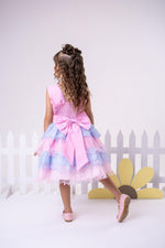Vestido Ysa Kids Lauren Rosa - Colorido - Candy
