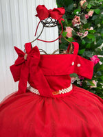 Vestido Banana Club Longo Doce Elegancia Vermelho