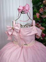 Vestido Banana Club Longo Doce Elegancia Rosa Bebe