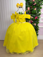 Vestido Banana Club Longo Doce Elegancia Amarelo