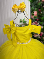 Vestido Banana Club Longo Doce Elegancia Amarelo