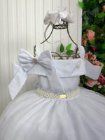 Vestido Banana Club Longo Doce Elegancia Branco