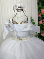 Vestido Banana Club Longo Doce Elegancia Branco