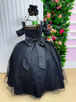 Vestido Banana Club Longo Doce Elegancia Preto