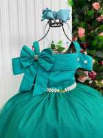 Vestido Banana Club Longo Doce Elegancia Verde Jade