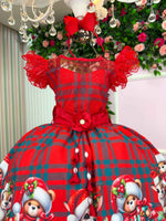 Vestido Marie Alegria do Noel Vermelho - Natal