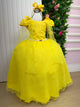 Vestido Banana Club Longo Diamante Amarelo