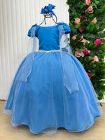 Vestido Banana Club Longo Diamante Azul Serenity
