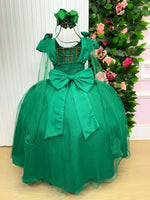 Vestido Banana Club Longo Diamante Verde Bandeira
