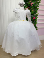 Vestido Banana Club Longo Diamante Branco