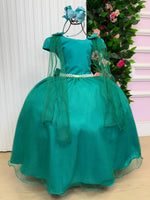 Vestido Banana Club Longo Diamante Verde Jade