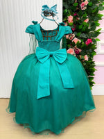 Vestido Banana Club Longo Diamante Verde Jade