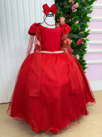 Vestido Banana Club Longo Diamante Vermelho
