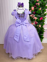 Vestido Banana Club Longo Diamante Lilas