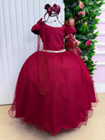 Vestido Banana Club Longo Diamante Marsala