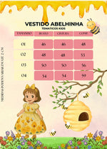 Vestido Temáticos Kids Abelha - Abelhinha