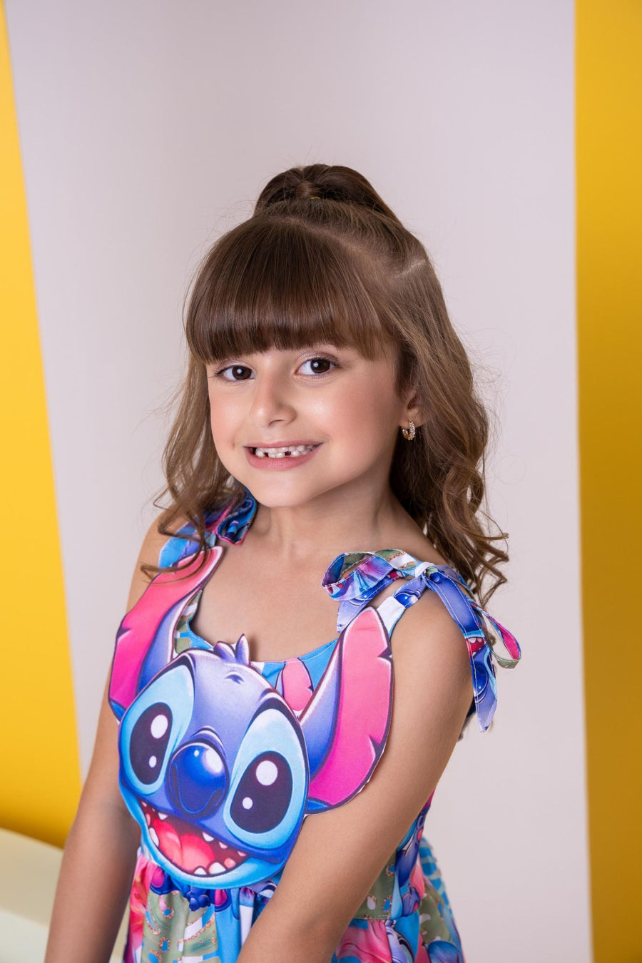 Vestido Temáticos Ysa Kids Stitch Azul