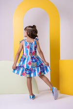 Vestido Temáticos Ysa Kids Stitch Azul
