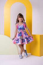 Vestido Temáticos Ysa Kids Stitch Rosa