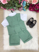 Conjunto Social Miss Cherry Leandro Colete Verde