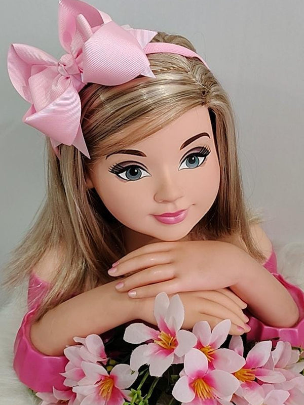 Tiara Belli Laço Rosa Bebe