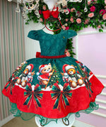 Vestido Banana Club Teddy Natalino Verde