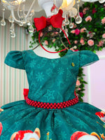 Vestido Banana Club Teddy Natalino Verde
