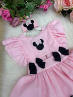 Romper/Vestido Princesa Belli Minnie/Minie Rosa Modelo 2