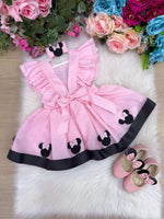 Romper/Vestido Princesa Belli Minnie/Minie Rosa Modelo 2