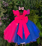 Vestido Tematicos Ysa Kids Lilo Stitch Pink e Azul com Led