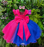 Vestido Tematicos Ysa Kids Lilo Stitch Pink e Azul com Led