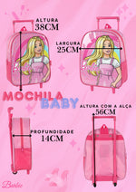 Mochila de Rodinhas Barbie Pink