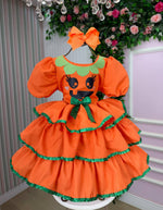 Vestido Tematicos Kids Halloween Doce Abóbora