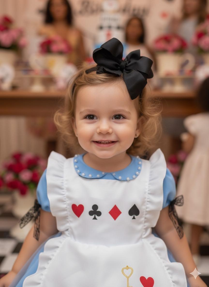 Vestido Princesa Belli Alice no Pais das Maravilhas