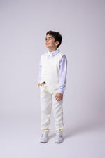 Conjunto Miss Cherry Social Leonardo Colete Amarelo Claro