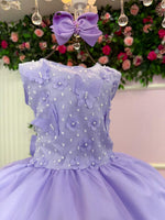 Vestido Marie Jardim das Borboletas Lilas Viviane