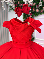 Vestido Bella Child Ravena Vermelho