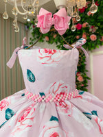 Vestido Giovanella Karine Florido Rosa