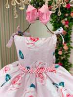 Vestido Giovanella Karine Florido Rosa
