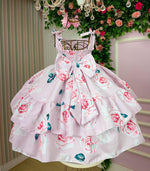 Vestido Giovanella Karine Florido Rosa