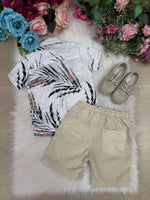 Conjunto Meninos Lucas Banana Club Shorts Linho