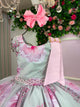 Vestido Bella Child Celina Florido Verde Claro