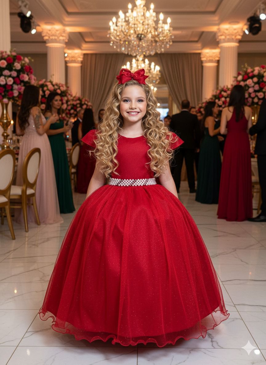 Vestido longo Heloísa vermelho Marie
