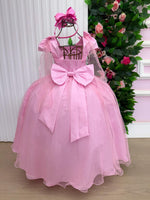 Vestido Banana Club Longo Diamante Rosa