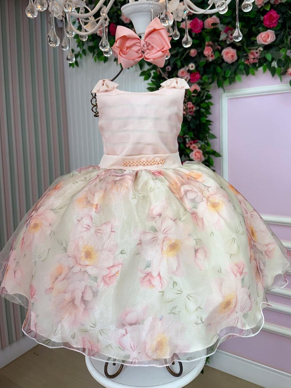 Vestido Mini Miss Luara Florido Pessego