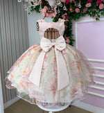Vestido Mini Miss Luara Florido Pessego