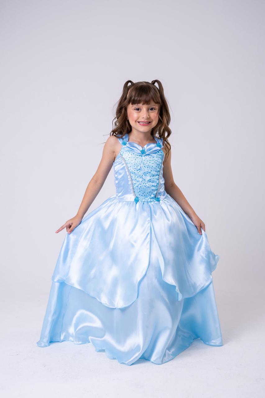 Fantasia Princesa Belli Longa Princesa Azul Modelo 3