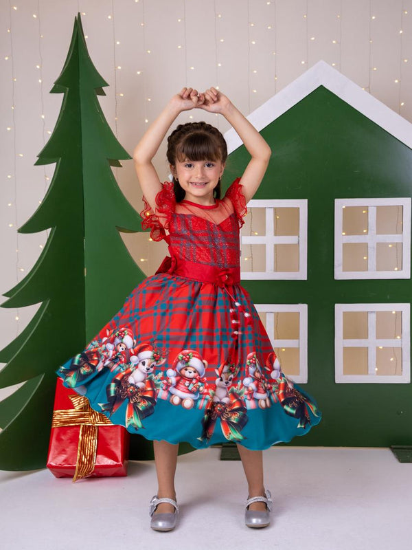 Vestido Marie Alegria do Noel Vermelho - Natal