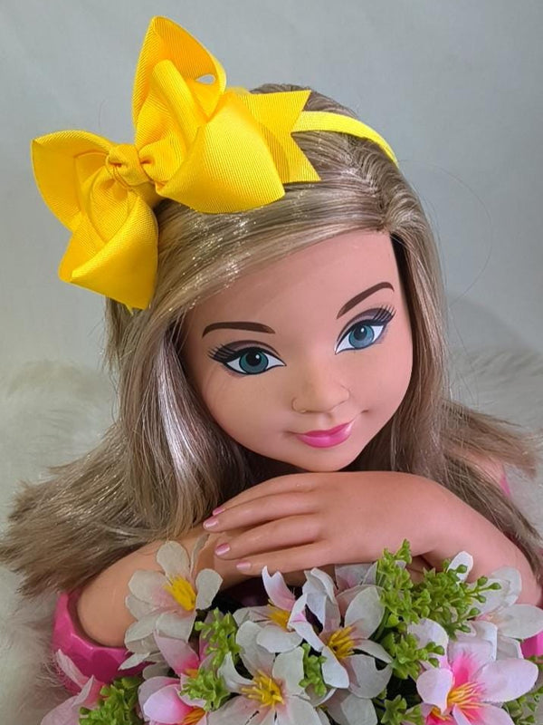 Tiara Belli Laço Amarelo